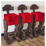 Witco Tiki Style Bar Stools (3)