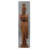 MCM Teak Carved Polynesian Sculpture