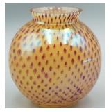 Czechoslovakia Art Glass Globe Vase