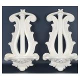 Vintage Plaster Wall Sconces (2)