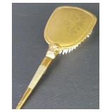 Vintage Gold Colored Hair Brush