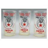 Vintage Masonic Shine Assn Drinking Glasses (3)