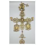 Brass Byzantine Russian Orthodox Cross