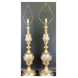 Vintage Large Brass Table Lamps (2)