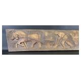 Vintage Carved Wooden Wall Hanging