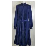 Vintage Couture S. Howard Hirsch Blue Pleated