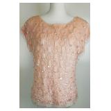 Vintage Couture Pink Recalia Imports Sequin Top