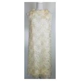 Vintage Couture Jr. Theme Off White Sequined Dress