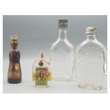 Vintage Old Quaker & Florenza Liqueur Bottles (4)