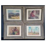 Santa Fe Railway Art in Barnwood Frames (4)