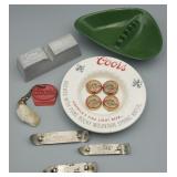 Vintage Coors Bottle Caps & Ashtrays + (11)