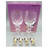 Vintage Mickey & Minnie Glass Set +