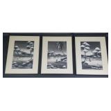 Japanese Black & White Framed Art (3)