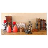 Decor Items - Candles. Bookends +