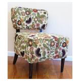 Occasional Chair with Floral Upholstery.