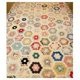 Antique Hexagon Rings Pattern Quilt