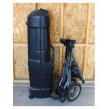 Golf Club Cart and Hard Travel Golf Bag