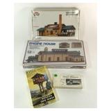 HO-Scale Building Kits (4), Molded Plastic