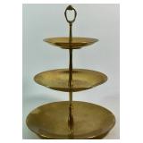 Brass 3-Tier Serving Tray