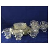 Clear "Florentine" Design Depression Glass with Go