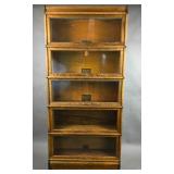 Antique Globe Wernicke Quarter Sawn Oak 5 Section