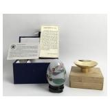 Japanese Sake Cup & Painted Egg