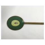 Red Rose and Floral Design Hand Mirror, Antique