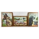 Vintage Paint By Number Dog Paintings (3)