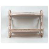 Pink Metal Two Tier Wall Shelf, ca. 1950