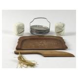 Vintage Butler, Coasters & Salt/ Pepper Shakers