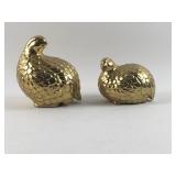 Kutani Metallic Gold Ceramic Quail (2)
