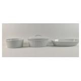 Stoneware Baking, Roasting Pans (3)