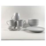 Crate & Barrel White Dinnerware (10 pieces)