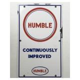 Humble Oil - Porcelain, Gas Pump Sign