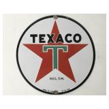Texaco - Porcelain, Gas Pump Plate, 1946