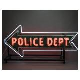 Police Department - Working Neon Arrow