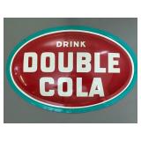 Double Cola - Convex Steel Enamel, c. 1950