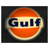 Gulf Gasoline - Molded Polycarbonate,  Lighted