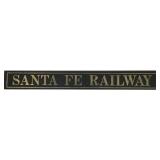 Santa Fe Railway - Black Reverse Painted Glass