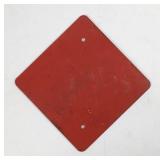 Railroad Warning Red Square - Aluminum