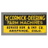 McCormick Deering Farm Machines - Embossed Metal