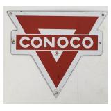 Conoco Triangle - Porcelain, Gas Pump Plate