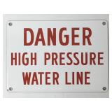 Danger High Pressure - Porcelain, Warning Sign