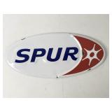 Spur Oil - Porcelain, Gas Pump Plate