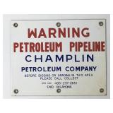 Champlin Petroleum Warning Pipeline - Porcelain