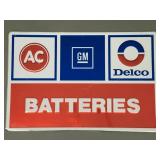 GM AC Delco Batteries - Embossed Metal