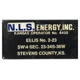 NLS Energy - Metal, Oil Lease Marker