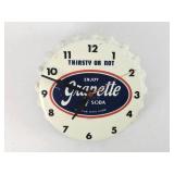 Grapette Bottle Top Wall Clock - Plastic, Lighted