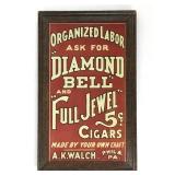 Diamond Bell Cigars - Tin, Framed