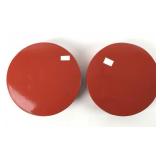 Red Enamel Dots (2)- Porcelain